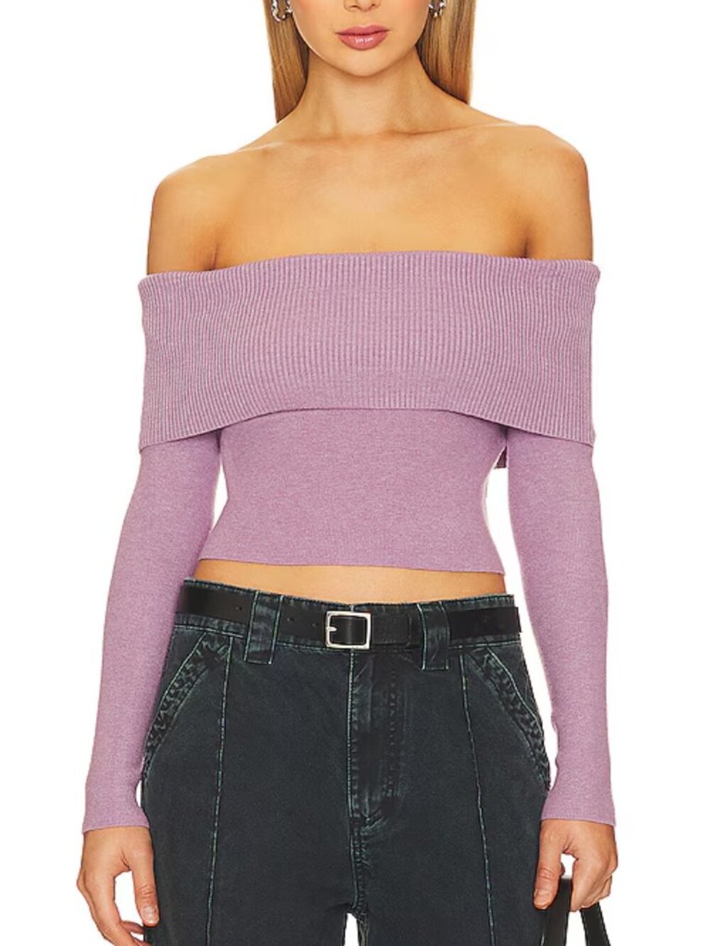 NWT Line & Dot Heart Struck Sweater Lilac Medium
